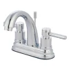New Concord 4" Centerset Two Handle Lavatory Faucet with Brass Pop-up 4" Center Set