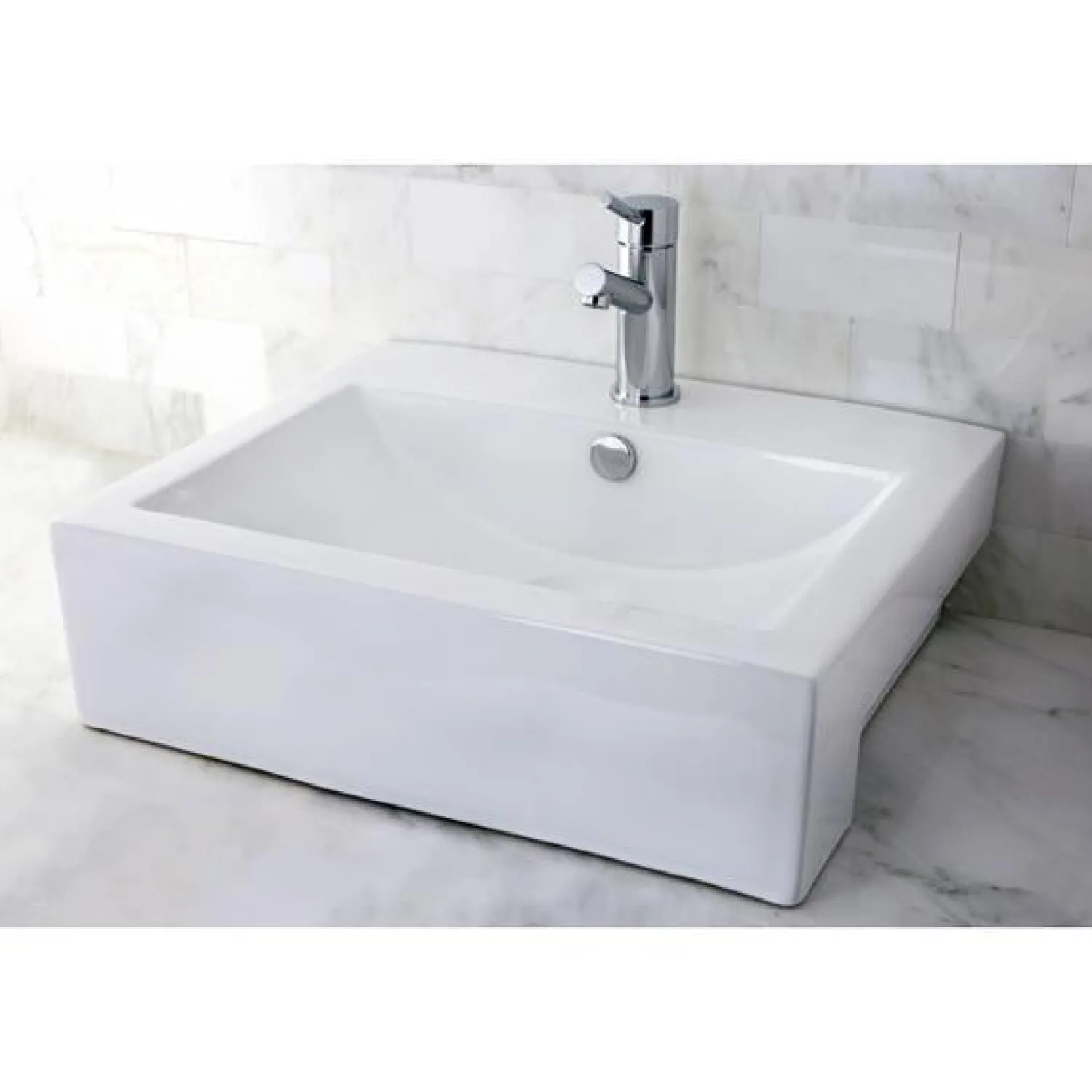 Sale Concord China Vessel Bathroom Sink with Overflow Hole Wall Mount Sinks