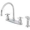 Hot Concord Deck Mount Centerset Kitchen Faucet Faucets With Side Spray