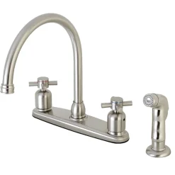 Hot Concord Deck Mount Centerset Kitchen Faucet Faucets With Side Spray