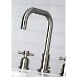 Online Concord Deck Mount Widespread Bathroom Faucet with Brass Pop-Up 8