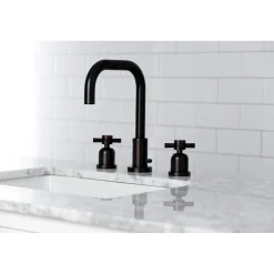 Online Concord Deck Mount Widespread Bathroom Faucet with Brass Pop-Up 8