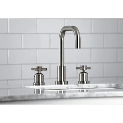 Online Concord Deck Mount Widespread Bathroom Faucet with Brass Pop-Up 8