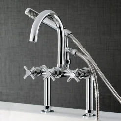 Hot Concord Deck Mount 2-Hole Tub Filler with Hand Shower Tub & Shower Sets|Tub Faucets
