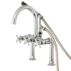 Hot Concord Deck Mount 2-Hole Tub Filler with Hand Shower Tub & Shower Sets|Tub Faucets