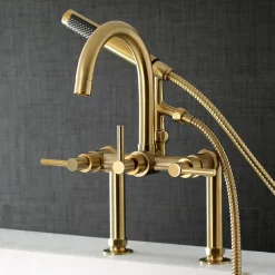 Hot Concord Deck Mount Tub Filler with Hand Shower Tub & Shower Sets|Tub Faucets