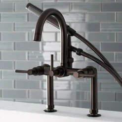 Hot Concord Deck Mount Tub Filler with Hand Shower Tub & Shower Sets|Tub Faucets
