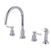 Sale Concord Double Handle Widespread Kitchen Faucet with Non-Metallic Sprayer Widespread Kitchen Faucets
