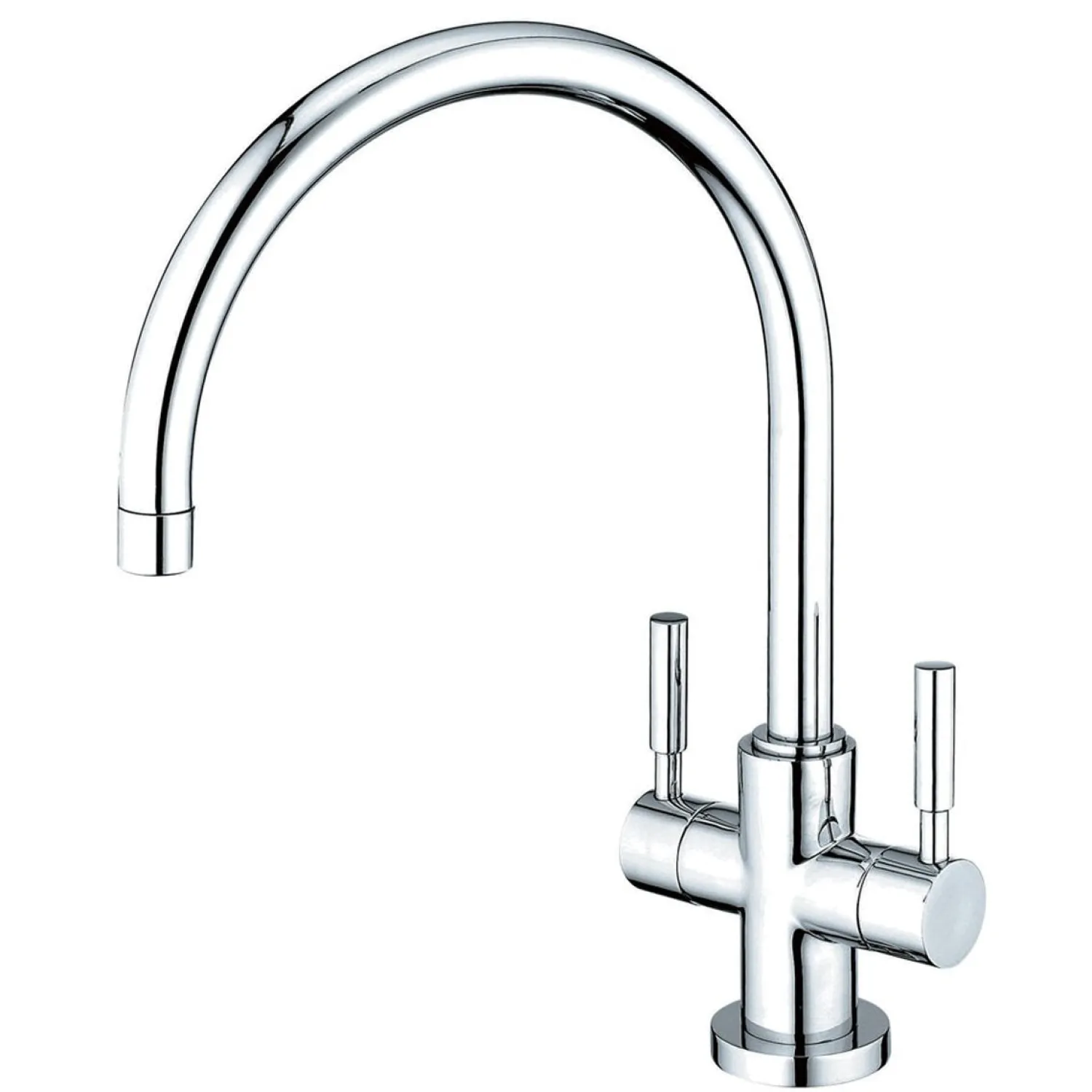Concord Double Handle Kitchen Faucet in Polished Chrome Single Hole