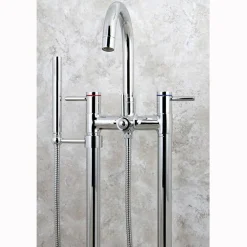 Concord Floor Mount Freestanding Tub Filler with Hand Shower Free Standing Tub Fillers|Tub Faucets