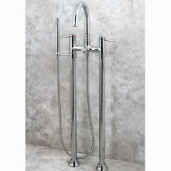 Concord Floor Mount Freestanding Tub Filler with Hand Shower Free Standing Tub Fillers|Tub Faucets