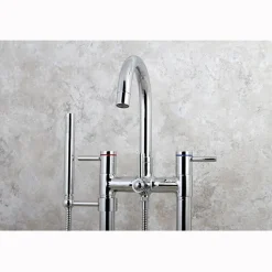 Concord Floor Mount Freestanding Tub Filler with Hand Shower Free Standing Tub Fillers|Tub Faucets