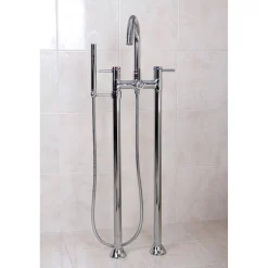 Concord Floor Mount Freestanding Tub Filler with Hand Shower Free Standing Tub Fillers|Tub Faucets