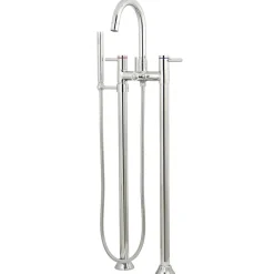 Concord Floor Mount Freestanding Tub Filler with Hand Shower Free Standing Tub Fillers|Tub Faucets
