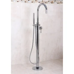 Best Concord Floor Mount Tub Filler with Hand Shower Free Standing Tub Fillers|Tub Faucets