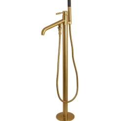 Online Concord Floor Mount Tub Filler with Hand Shower Free Standing Tub Fillers|Tub Faucets