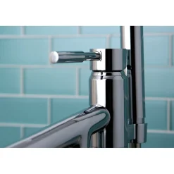 Online Concord Floor Mount Tub Filler with Hand Shower Free Standing Tub Fillers|Tub Faucets
