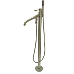 Online Concord Floor Mount Tub Filler with Hand Shower Free Standing Tub Fillers|Tub Faucets