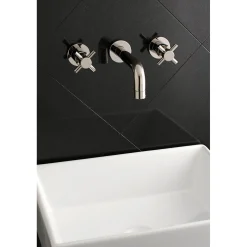 Hot Concord 2-Handle 3-Hole Wall Mount Bathroom Faucet Wall Mount