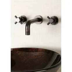 Hot Concord 2-Handle 3-Hole Wall Mount Bathroom Faucet Wall Mount
