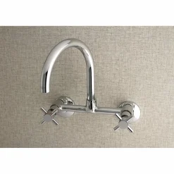Sale Concord 2-Hole 8-Inch Adjustable Center Wall Mount Kitchen Faucet Wall Mounted Kitchen Faucets
