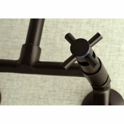 Sale Concord 2-Hole 8-Inch Adjustable Center Wall Mount Kitchen Faucet Wall Mounted Kitchen Faucets