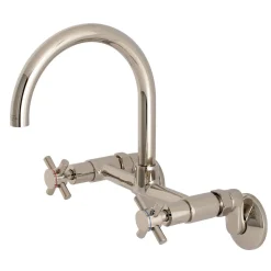 Sale Concord 2-Hole 8-Inch Adjustable Center Wall Mount Kitchen Faucet Wall Mounted Kitchen Faucets