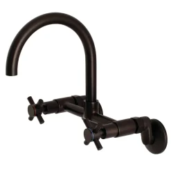 Sale Concord 2-Hole 8-Inch Adjustable Center Wall Mount Kitchen Faucet Wall Mounted Kitchen Faucets