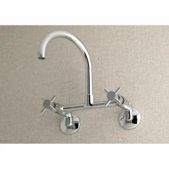 Sale Concord 2-Hole 8-Inch Adjustable Center Wall Mount Kitchen Faucet Wall Mounted Kitchen Faucets