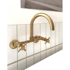 Sale Concord 2-Hole 8-Inch Adjustable Center Wall Mount Kitchen Faucet Wall Mounted Kitchen Faucets