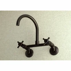 Sale Concord 2-Hole 8-Inch Adjustable Center Wall Mount Kitchen Faucet Wall Mounted Kitchen Faucets