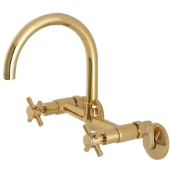 Sale Concord 2-Hole 8-Inch Adjustable Center Wall Mount Kitchen Faucet Wall Mounted Kitchen Faucets