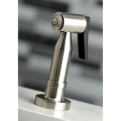 Sale Concord 4-Hole Two-Handle Bridge Kitchen Faucet with Brass Side Sprayer Faucets With Side Spray|Bridge Faucets
