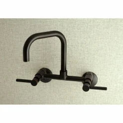 Clearance Concord 8-Inch Adjustable Center Wall Mount 2-Hole Kitchen Faucet Wall Mounted Kitchen Faucets