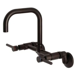 Clearance Concord 8-Inch Adjustable Center Wall Mount 2-Hole Kitchen Faucet Wall Mounted Kitchen Faucets