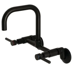 Clearance Concord 8-Inch Adjustable Center Wall Mount 2-Hole Kitchen Faucet Wall Mounted Kitchen Faucets
