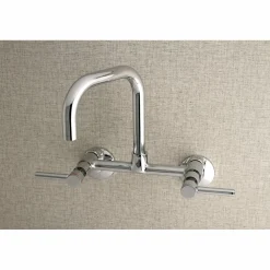 Clearance Concord 8-Inch Adjustable Center Wall Mount 2-Hole Kitchen Faucet Wall Mounted Kitchen Faucets