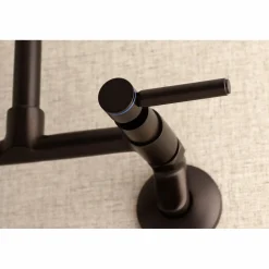 Clearance Concord 8-Inch Adjustable Center Wall Mount 2-Hole Kitchen Faucet Wall Mounted Kitchen Faucets