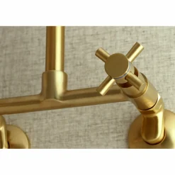 New Concord 8-Inch Adjustable Center 2-Hole Wall Mount Kitchen Faucet Wall Mounted Kitchen Faucets