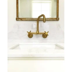 New Concord 8-Inch Adjustable Center 2-Hole Wall Mount Kitchen Faucet Wall Mounted Kitchen Faucets