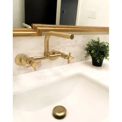 Clearance Concord 8-Inch Adjustable Center Wall Mount Kitchen Faucet Wall Mounted Kitchen Faucets