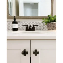 New Concord 4-Inch Centerset 3-Hole Bathroom Faucet with Retail Pop-Up 4" Center Set