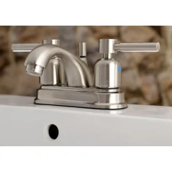 New Concord 4-Inch Centerset 3-Hole Bathroom Faucet with Retail Pop-Up 4