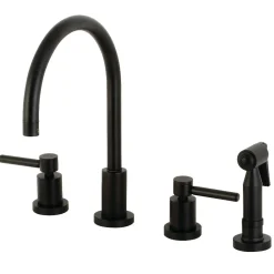 Clearance Concord 8-Inch Widespread Kitchen Faucet with Brass Sprayer Widespread Kitchen Faucets