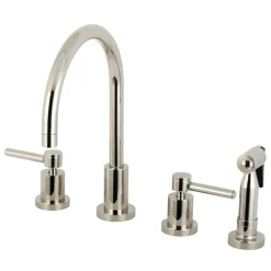 Clearance Concord 8-Inch Widespread Kitchen Faucet with Brass Sprayer Widespread Kitchen Faucets