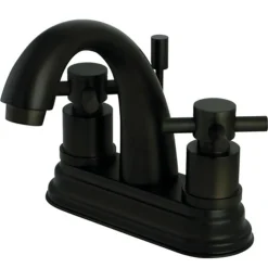 Clearance Concord Modern Two Handle 4" Centerset Lavatory Faucet with Brass Pop-up 4" Center Set