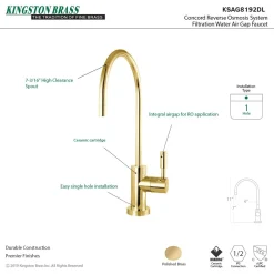 Sale Concord Reverse Osmosis System Filtration Water Air Gap Faucet Single Hole