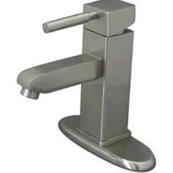 Concord Single Handle 4" Centerset Lavatory Faucet with Optional Deck Plate and Push-Up 4" Center Set