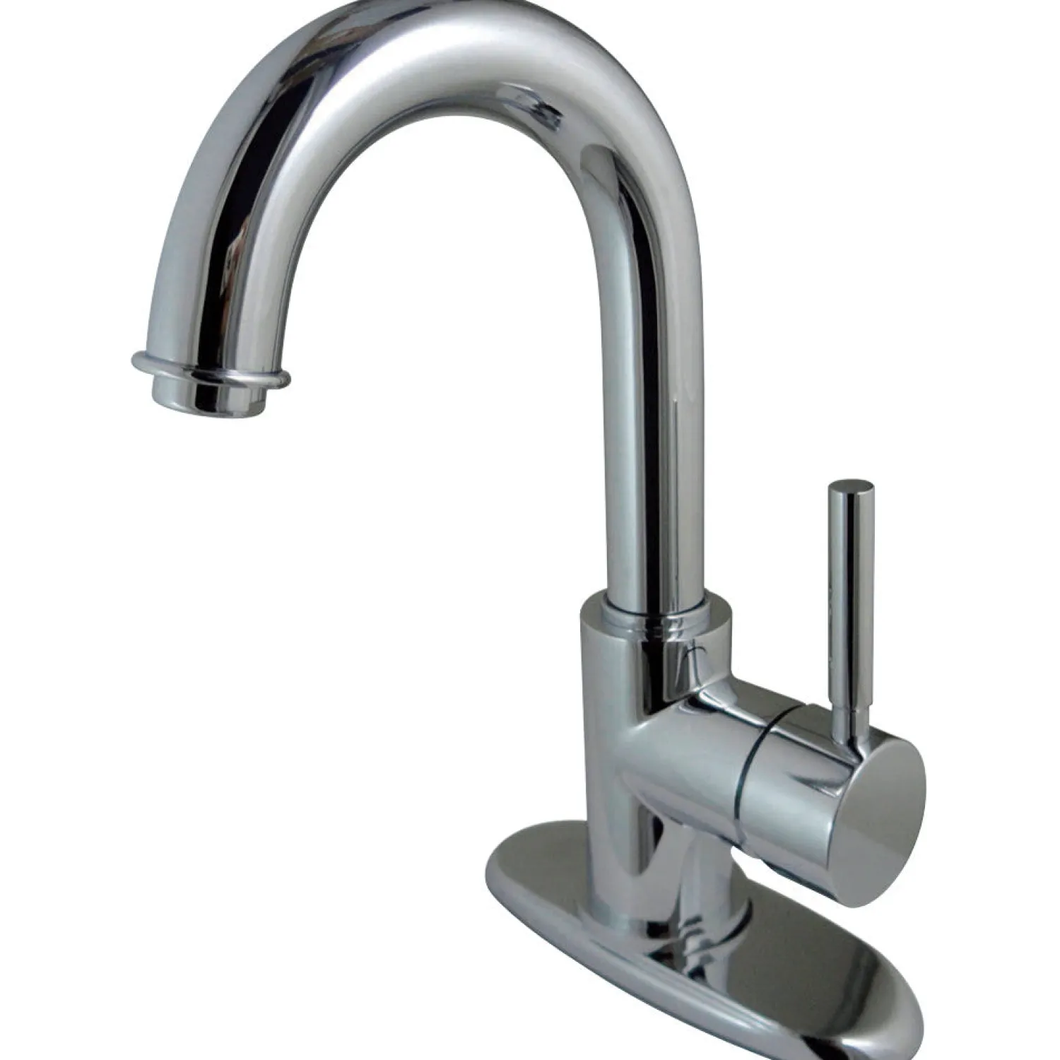 Discount Concord Single Handle 4" Centerset Lavatory Faucet with Push-Up and Optional Deck Plate 4" Center Set