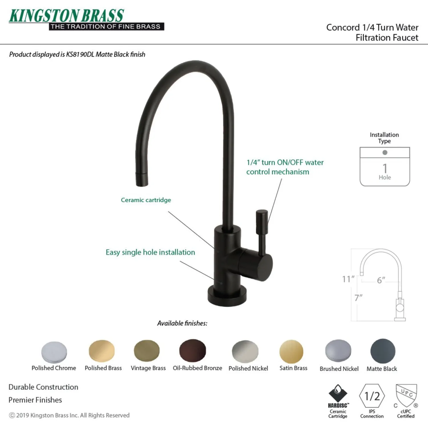 Sale Concord Single Handle Water Filtration Faucet Single Hole